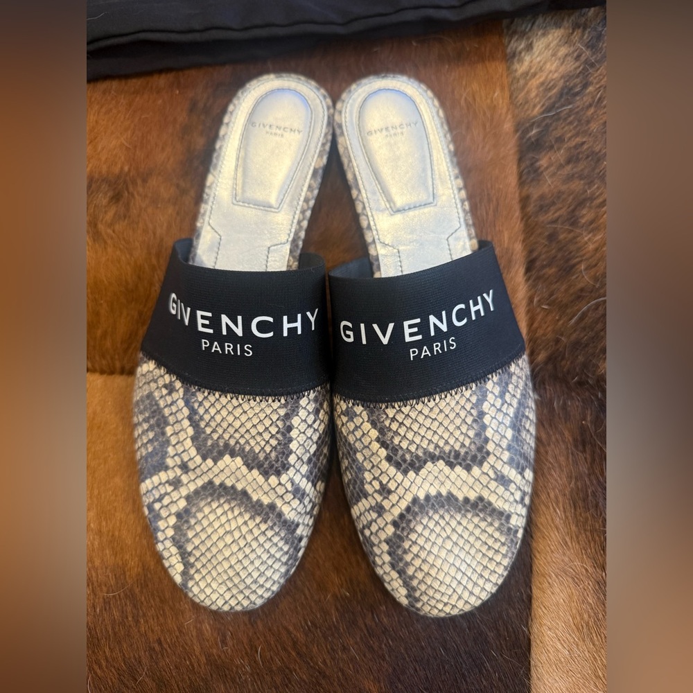 Givenchy Python Embossed Leather Bedford Mules - image 3